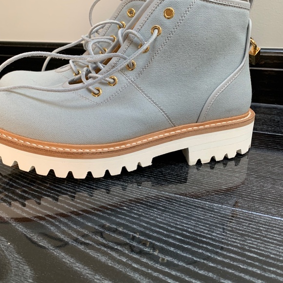 BUSCEMI WOMENS LADIES BOOTS BABY BLUE SIZE 40 US SOFT LEATHER RETAIL $795 - Picture 3 of 11